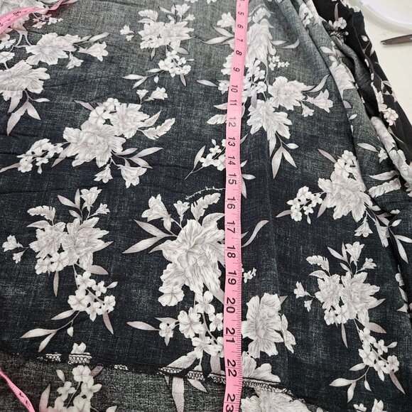 Spiritual Gangster Maya Kimono Robe Cardigan OS Black Cream Floral Layering - Picture 5 of 13